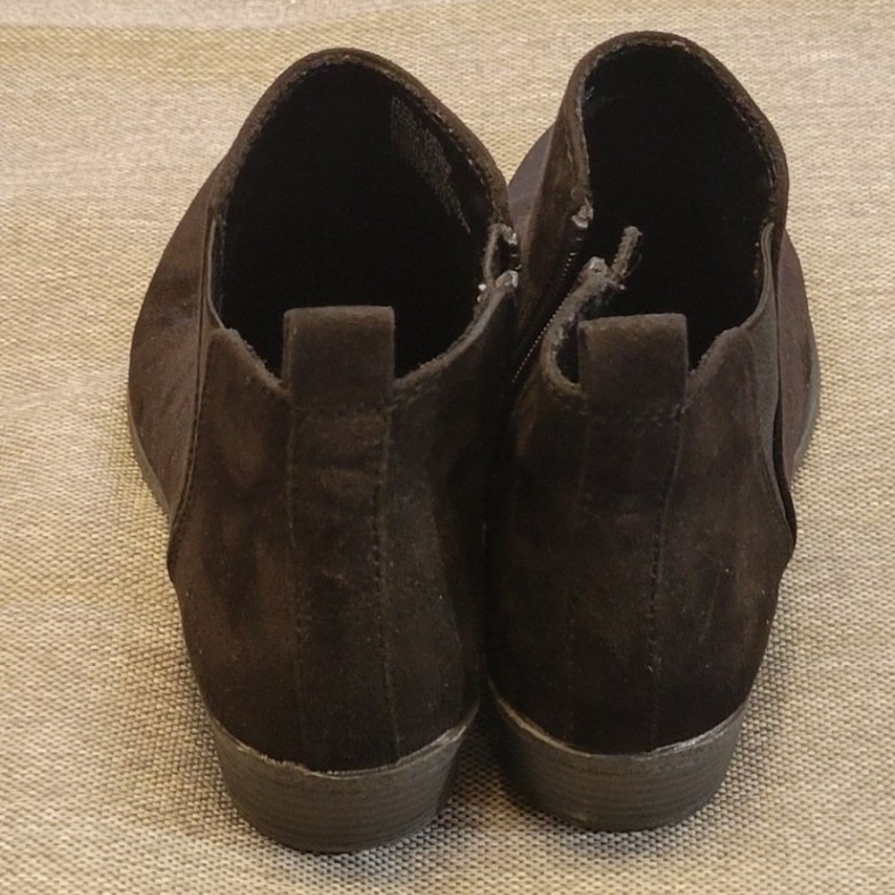 Sonoma Goods For Life Hanno Black Faux Suede Ankle Boots Womens 7 Low Block Heel - Picture 4 of 6